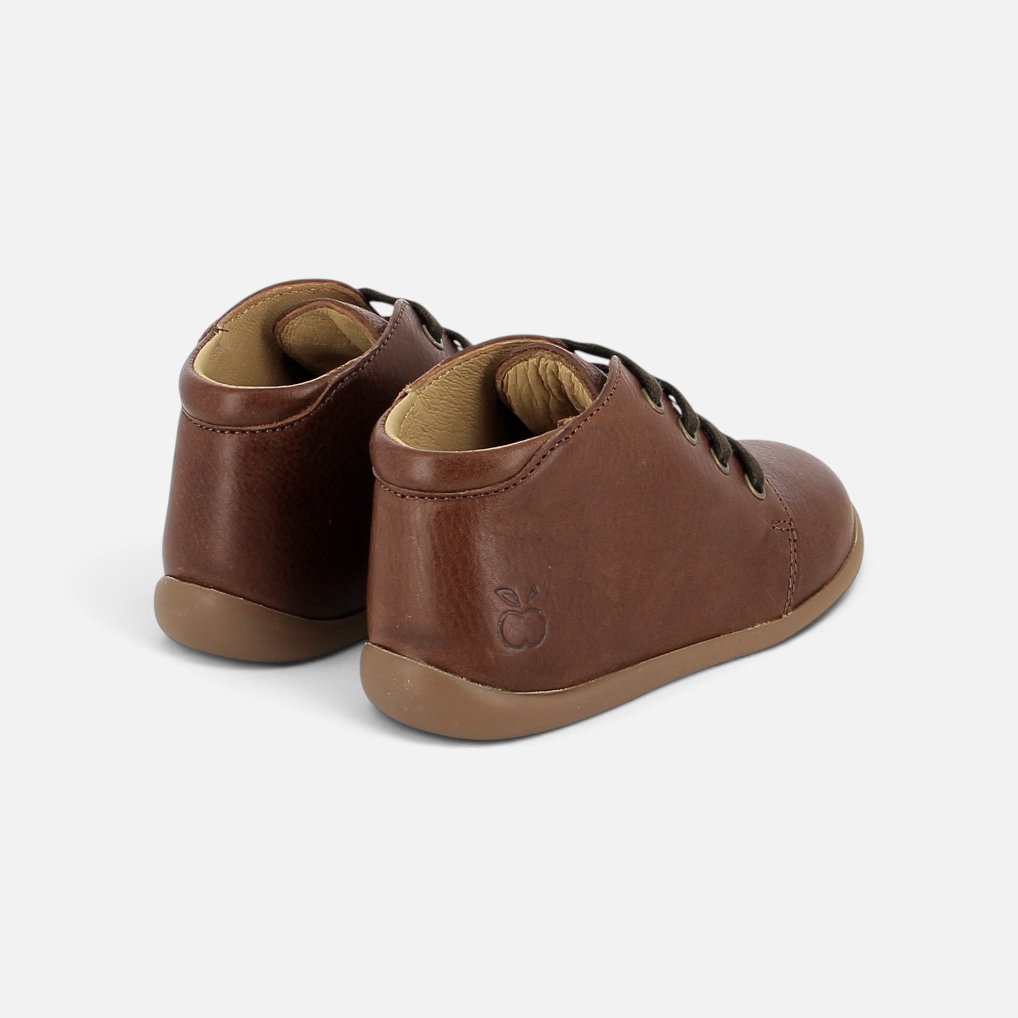 pom-d-api-stand-up-bottine-premiers-pas-enfant-marron-fonc image 2