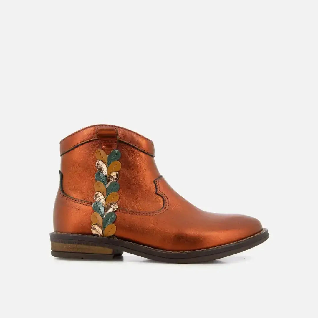 pom-d-api-billy-ferns-sl-bottine-enfant-cuir-marron-platine image 2
