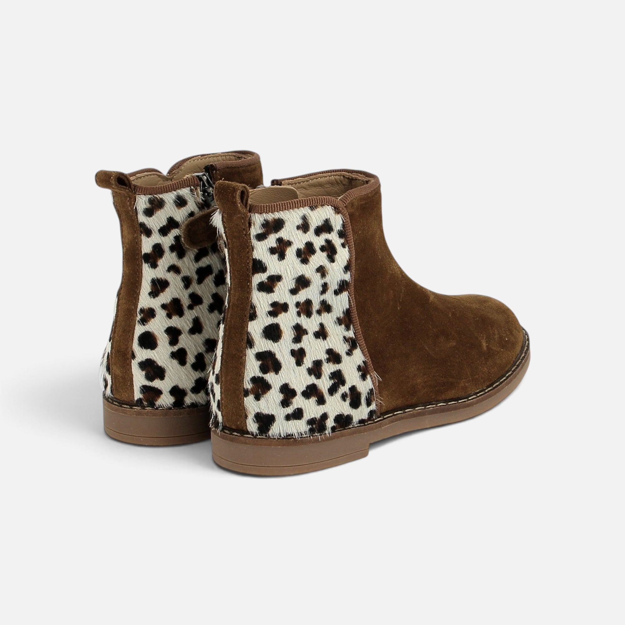 pom-d-api-trip-back-bottine-fille-velours-tabac-poney image 3
