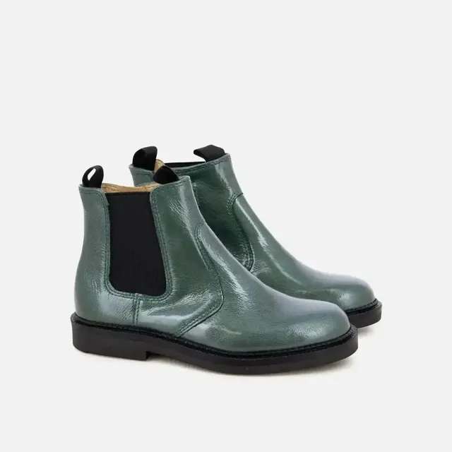 pom-d-api-uncle-jod-bottines-enfant-vert-vernis image 1