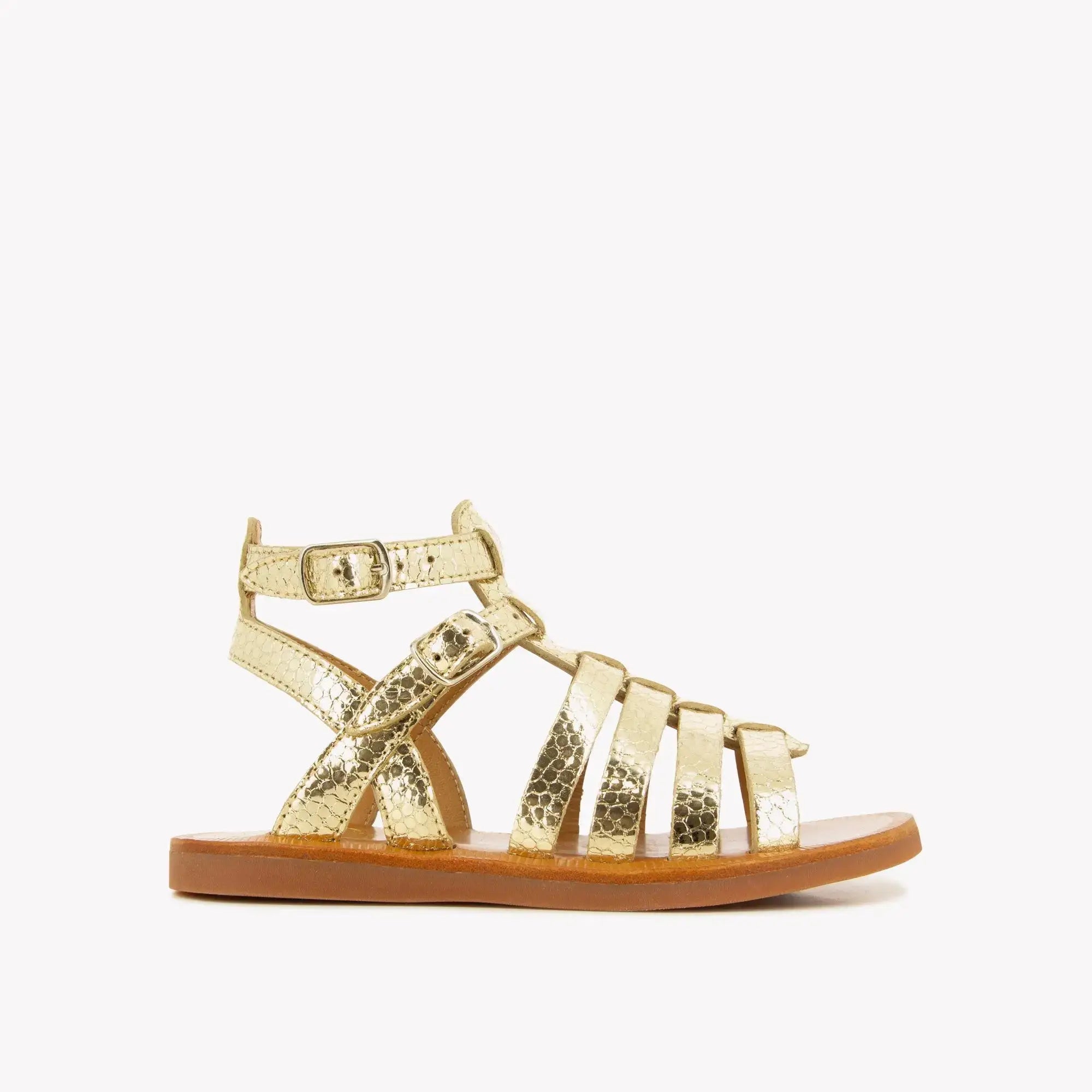 pom-d-api-plagette-gladiator-blob-platine-sandale-fille-cuir image 3