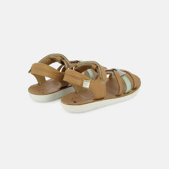 shoo-pom-goa-4ever-sandales-cuir-enfant-nappa-laminato-kameel-lila image 3