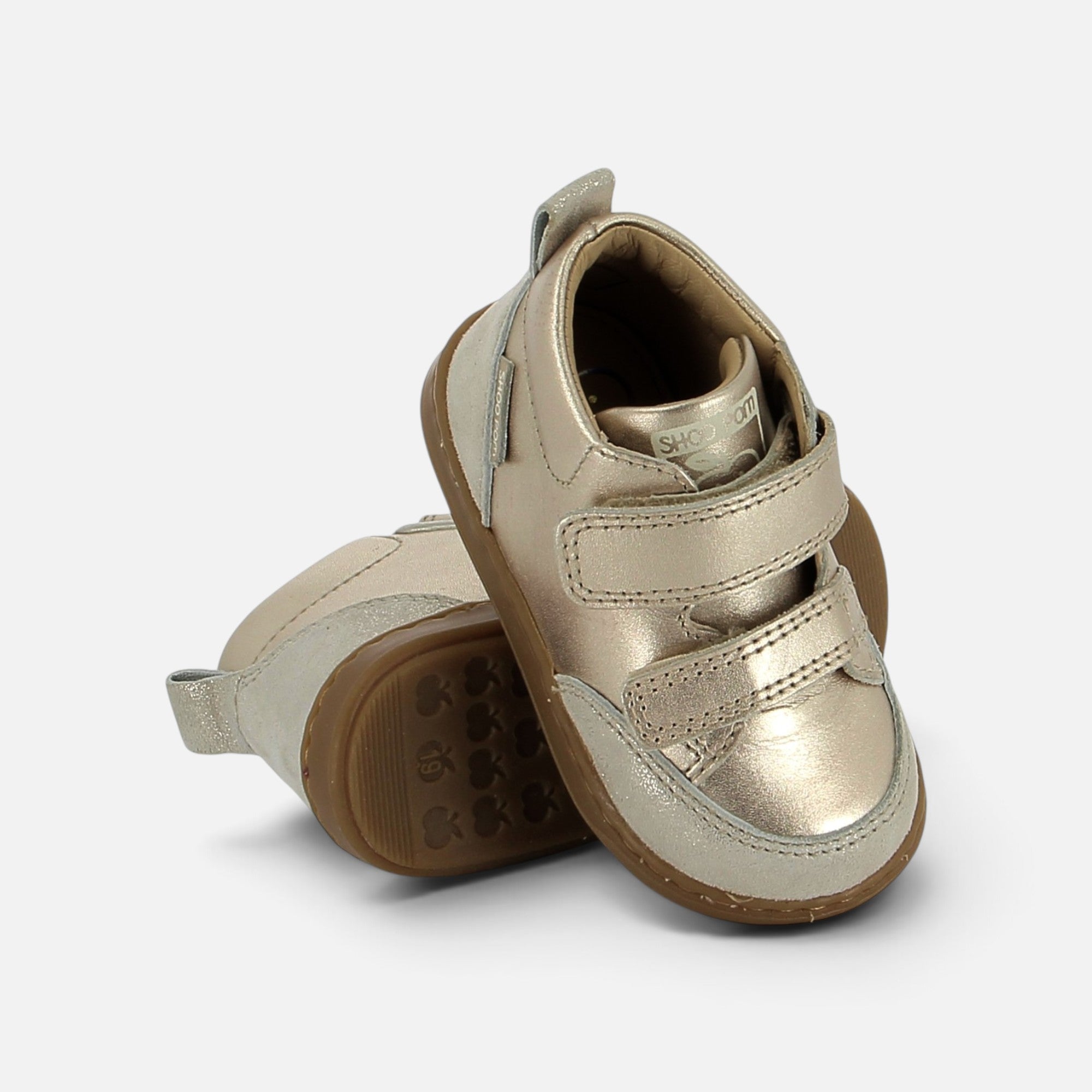 shoo-pom-bouba-scroll-easy-chaussure-premiers-pas-fille-laminato-bronze image 2