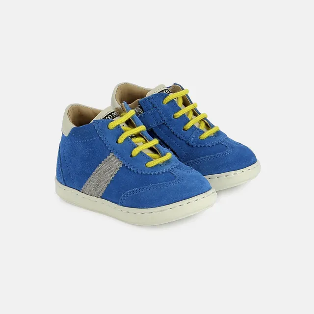 shoo-pom-bouba-lazy-basket-premiers-pas-velours-sky-blue image 1