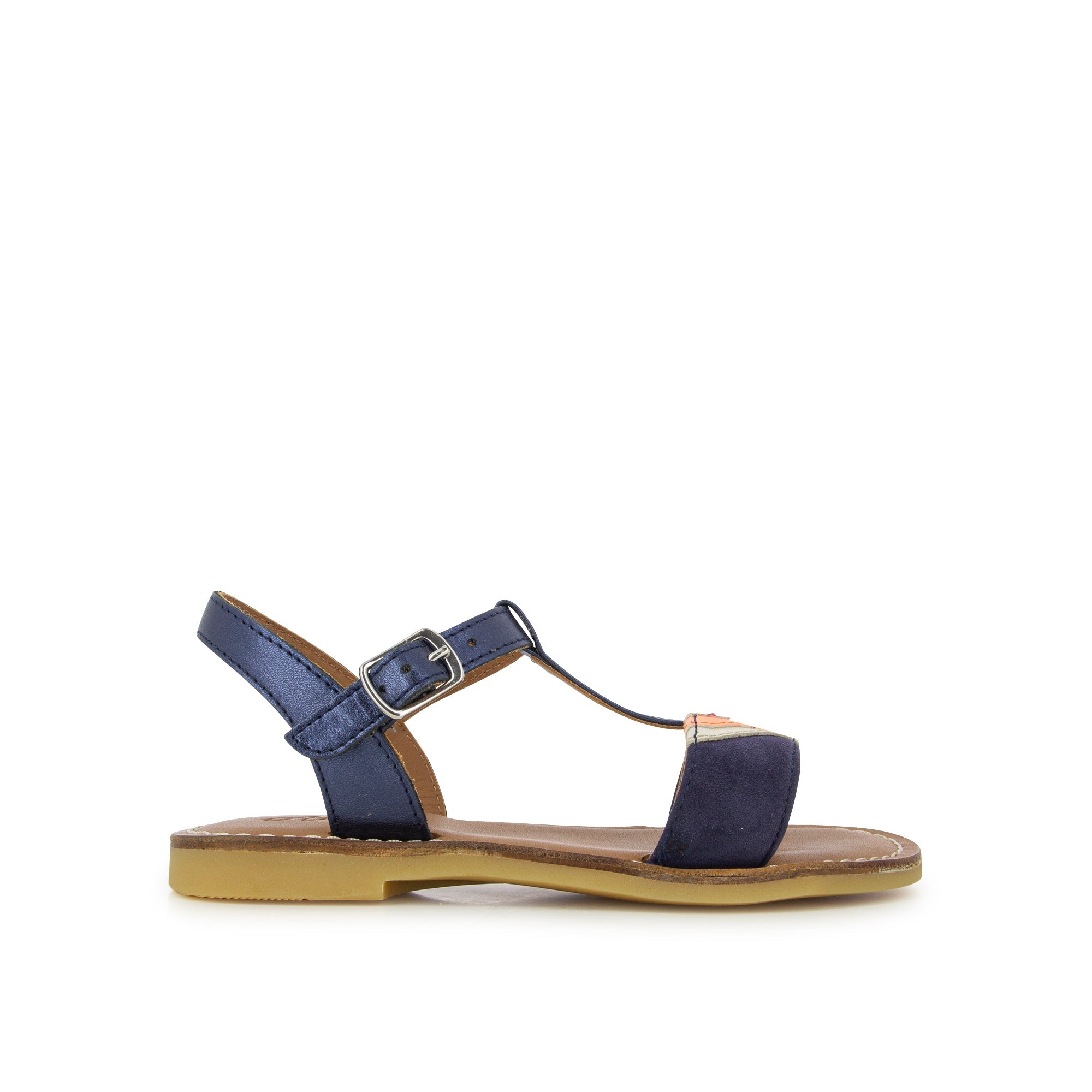shoo-pom-lazar-delta-sandale-enfant-cuir-bleu-grande-pointure image 2