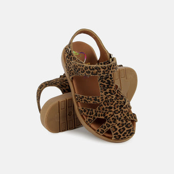 shoo-pom-kerala-easy-strap-sandale-enfant-su-de-l-opard-camel image 2