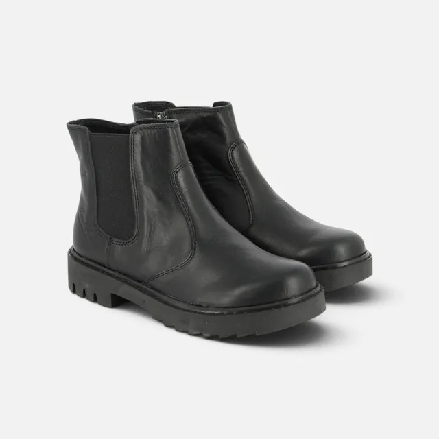 pom-d-api-sid-jodzip-boots-enfant-nappa-noir-semelle-noire image 1