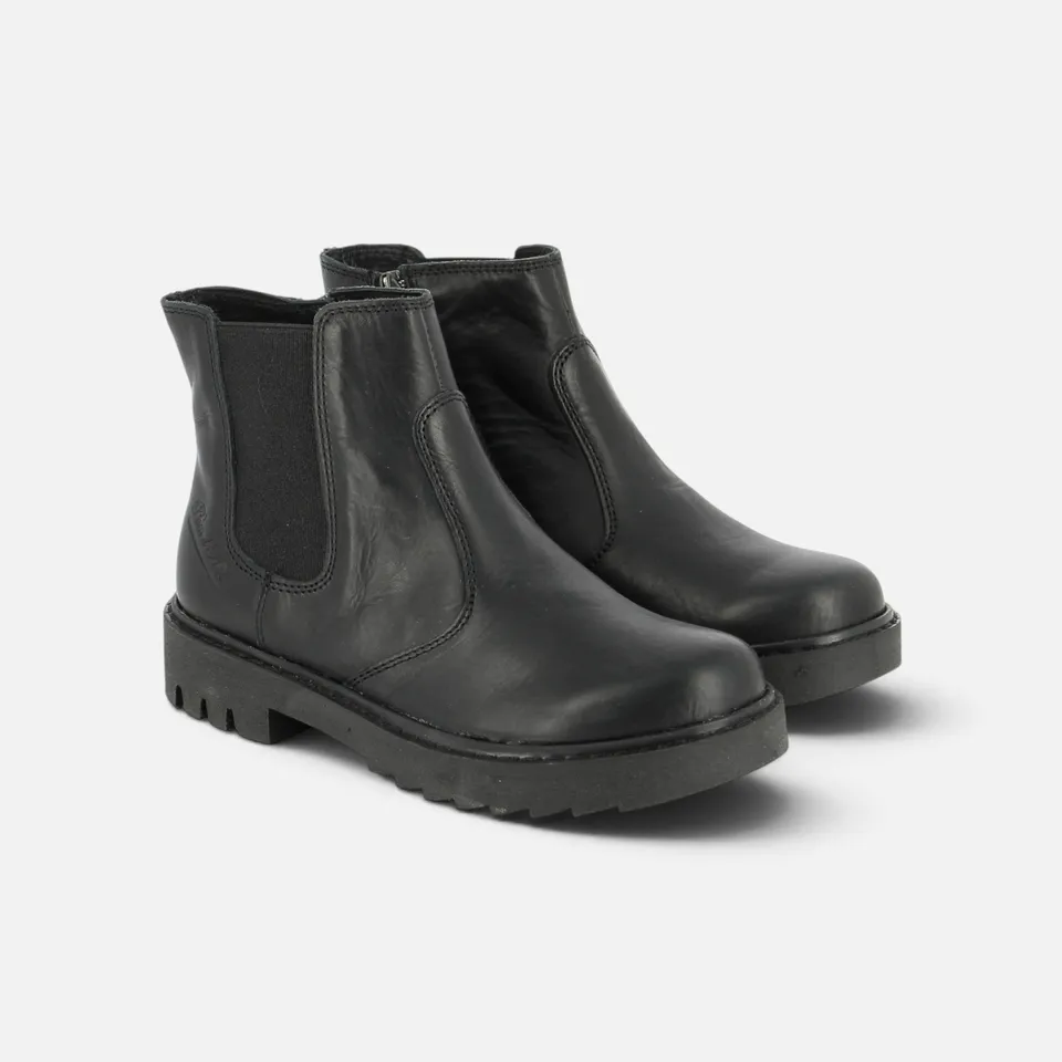 pom-d-api-sid-jodzip-boots-enfant-nappa-noir-semelle-noire image 1