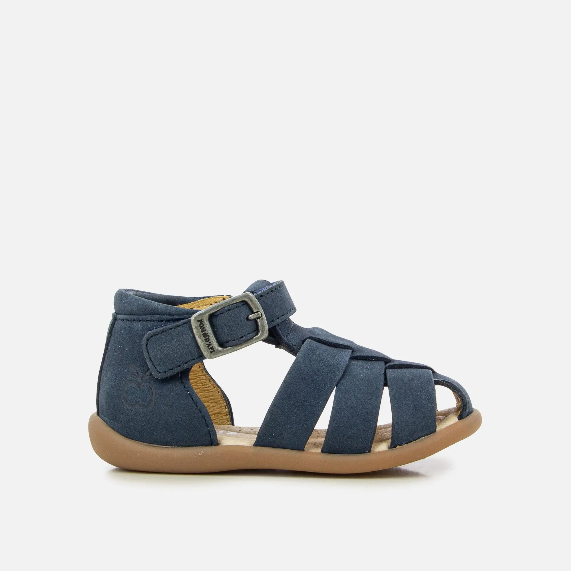 pom-d-api-stand-up-papy-sandales-premiers-pas-gar-on-marine-nubuck image 2