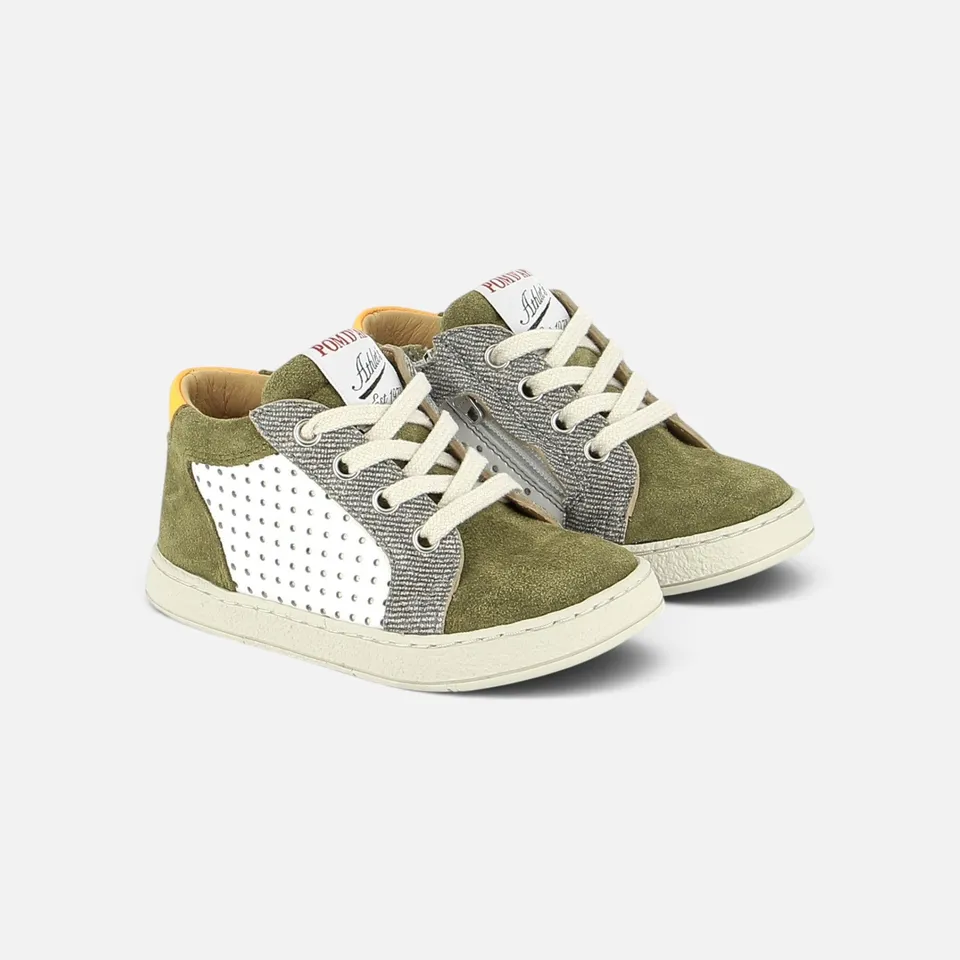 pom-d-api-mousse-lace-perfo-vel-carpenter-olive-off-white-basket-gar-on image 1