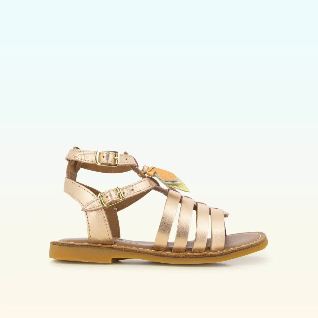 shoo-pom-lazar-new-roma-sandales-fille-grande-pointure-cuir-cuivre image 2