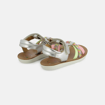 shoo-pom-goa-salom-sandale-cuir-enfant-argent-multi-laminato image 3