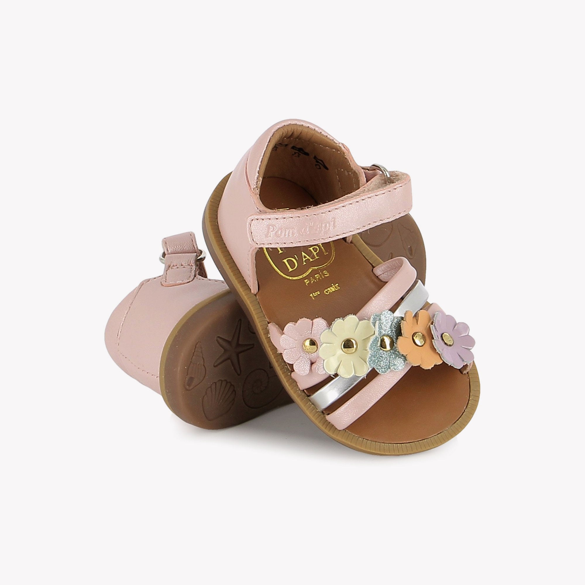 pom-d-api-poppy-multi-flo-sandale-fille-rose-multi-casiopea image 2