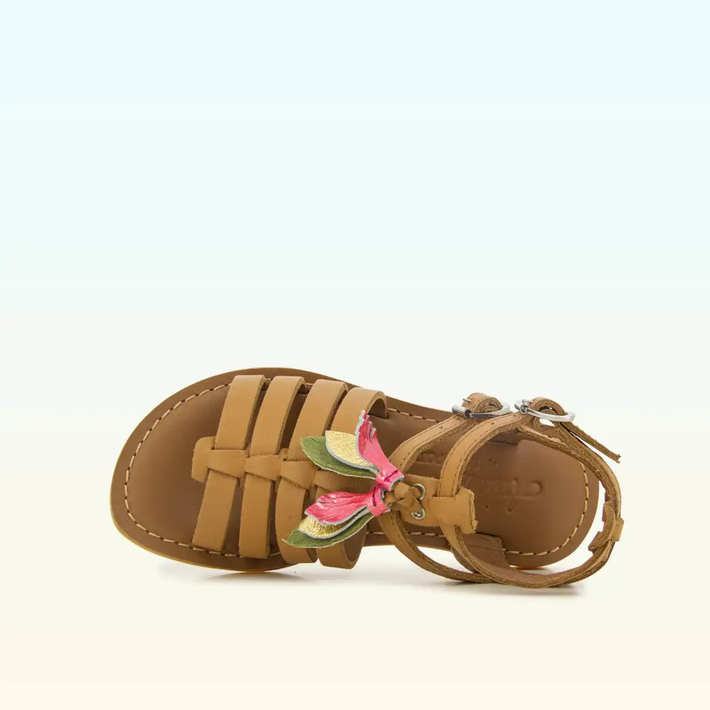 shoo-pom-lazar-new-roma-sandales-fille-camel-clair image 4