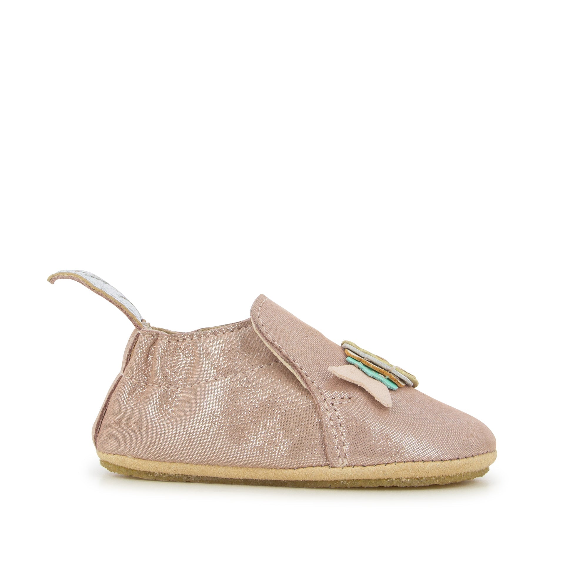 shoo-pom-shoo-bubulle-layette-cuir-b-b-rose-paillet image 3